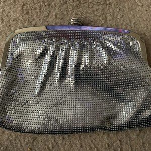 VINTAGE SILVER SEQUINS EVENING CLUTCH